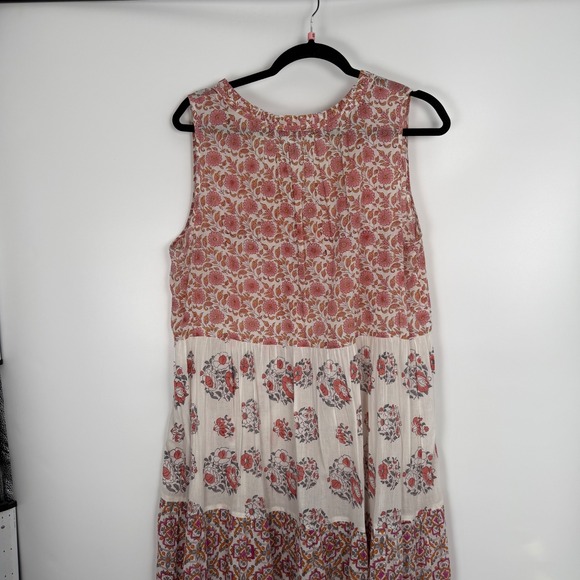 Tuckernuck Women's Floral Boho Festival Luxury Tiered Tassels Maxi Dress XL - Picture 7 of 7